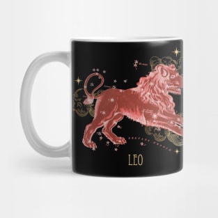 Vintage Leo Constellation Mug